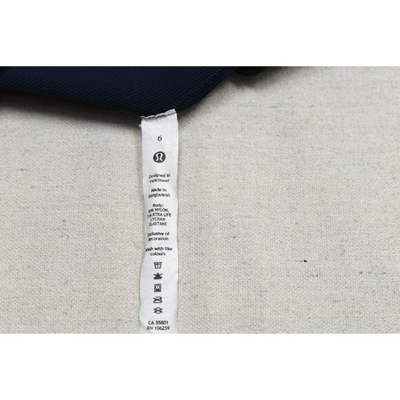 Lululemon Pants Womens 6 Navy Blue High Rise Pocket Yoga Athletic Lycra Stretch - Picture 7 of 8